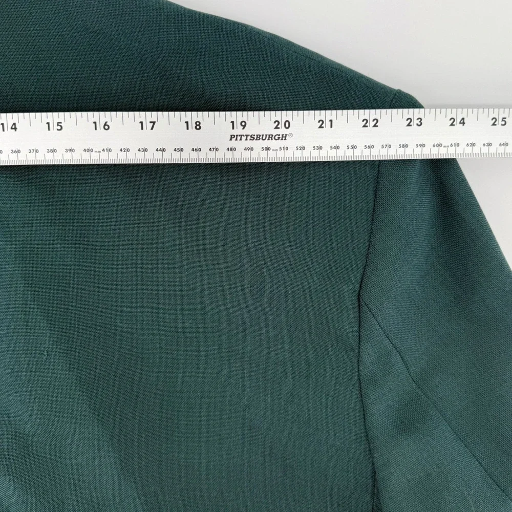 Orvis Mens Forest Green Hopsack Blazer Gold Crest Button Sport Coat 54R USA